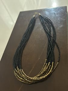 Black And Golden Shaded Necklace