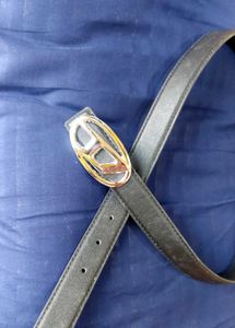 Diesel Black Leather Belt