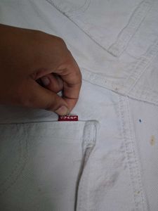 White Denim Shorts