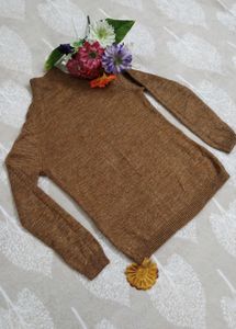 Cozy Brown High Neck Sweater 😍