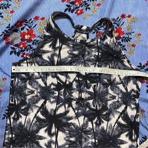Black N White Floral Top