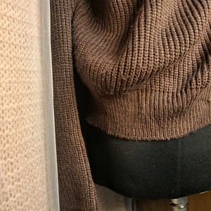 Brown Knit Cardigan