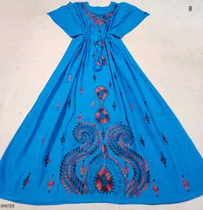 Kantha Stitched Kaftan Night Gown