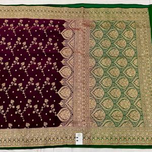 Banarsi Upada Sirwoski Work Saree
