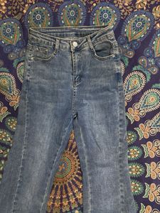 Split Hem Flare Jeans