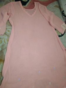 Plain Light Pink Chiffon Suit