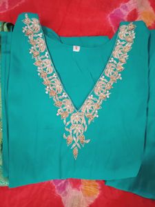 V Neck Trending Kurta Plazo Pant With Dupatta