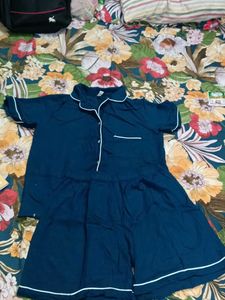 Navy Blue Pajama Set
