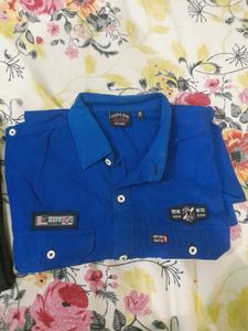 Blue Casual Shirt With Black Jeans