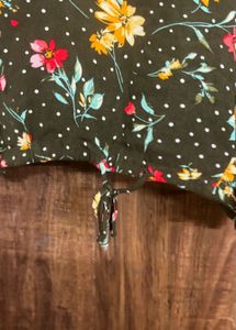 Floral Olive Green Top