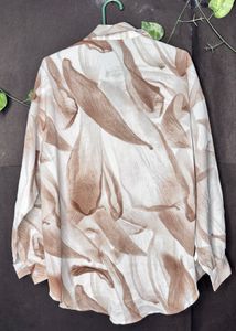 Patterned Long Sleeve Blouse