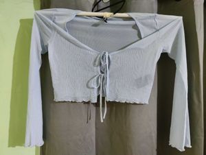 Blue Mesh Cardigan