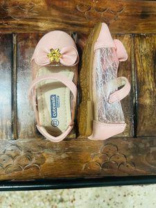 Party Wear Pink Sandel For 1-2 Year Baby Girl