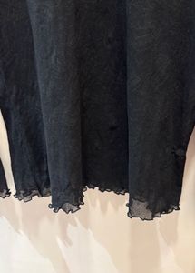 Front Tie Beautiful Black Mesh Top