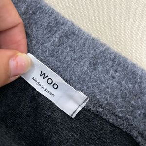 Fishtail Grey Korea Woollen Soft Winter Midi Skirt