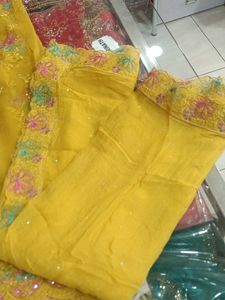 Yellow Embroidered Salwar Kameez