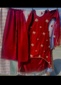 📢Up Down Frock With Plazo😍