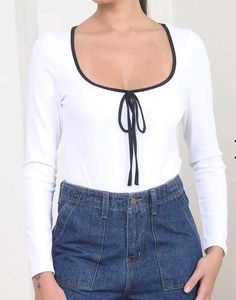 Full Sleeves Neck Tie up Sleeve Top