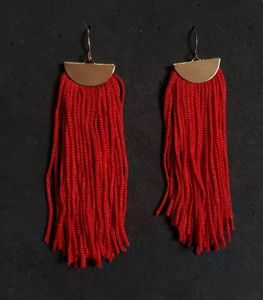 Red Tassel Earrings