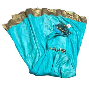 Embroidered Aqua Gown