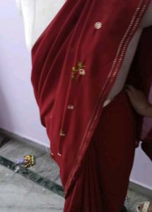 Elegant Maroon Saree