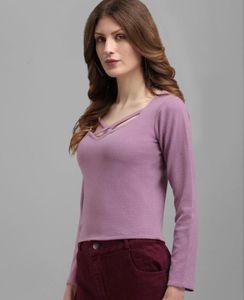 Chic Lavender Long Sleeve Top