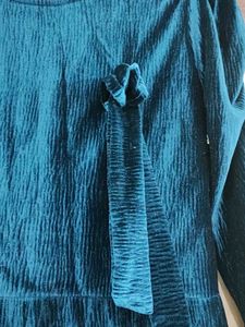 Elegant Blue Long Sleeve Dress