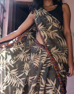 Black Printed Saree