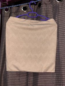 Champagne Beige Shimmery Mini Skirt | Party Wear |