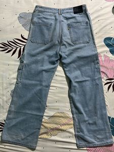 Light Wash Cargo Jeans