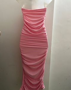 Pink Bodycon Slit Dress