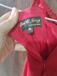 Red Sequin Bow Dress