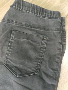 Black Cotton Jeans Pant