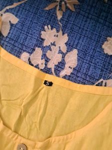 Yellow Button-Front Tank Top