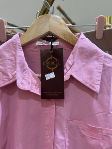 pure cotton Pink Button-Down Shirt