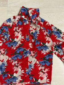 Red Floral Shirt