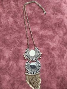 Boho Mirror Tassel Necklace