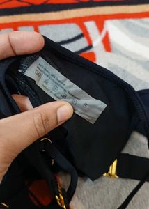 Chic Black Crisscross Bikini Top