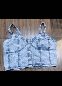 H&amp;M Denim Crop Top