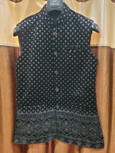 Stylish Black Velvet Waistcoat