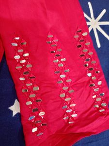 Rakhi Special💕Pink Kurta Mirror Work 💕