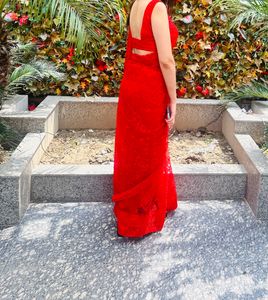 Red Coloured Saree In Excellent Condition