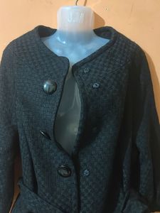 Elegant Black Belted Jacket