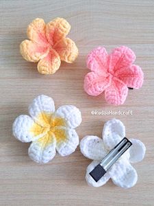 Floral Crochet Hair Clips - Handmade( only one pie