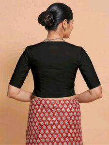 Black V-Neck Blouse