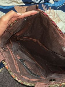 embroidered handbag