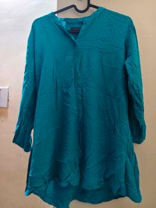 Teal Button-Down Top