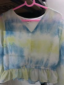 Tie-dye Long Sleeve Top