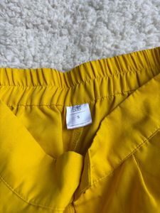 Yellow Wide Leg Falling Pants