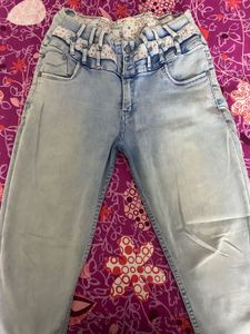 Stylish Light Wash Denim Jeans